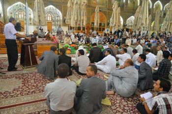 في ختام الدورة التجويدية التخصصية .. دار القرآن الكريم تقيم محفلاً قرآنياً في الصحن العلوي المطهر