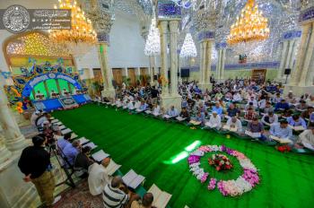 في رحاب الشهر الفضيل .. تنظيم ثلاث ختمات في الصحن العلوي المطهر