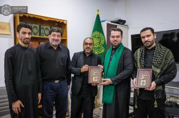 دار القرآن الكريم في العتبة العلوية المقدسة تستقبل وفدًا من شورى عالي القرآن في الجمهورية الإسلامية الإيرانية وشورى القرآن في العتبة المعصومية المقدسة والقسم الثقافي/ لجنة الأربعين
