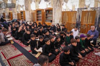دار القرآن الكريم في العتبة العلوية المقدسة تحتضن طلبتها الباكستانيين في جلسة تعليمية داخل صحن السيدة فاطمة (عليها السلام).