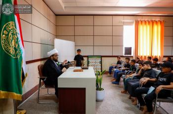 دار القرآن الكريم في العتبة العلوية المقدسة تستقبل وفد قرآني من دار المعارف الاسلامية من غماس