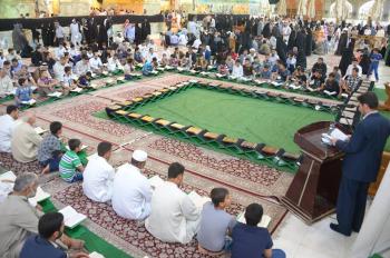 الأمسية الثامنة من المحافل القرانية تشهد إستضافة ثلاث مؤسسات قرآنية من النجف الأشرف