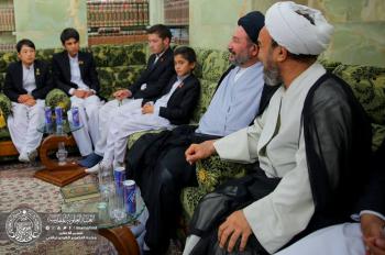 الامين العام للعتبة العلوية المقدسة يستقبل وفد أحد المدارس القرآنية من دولة أفغانستان